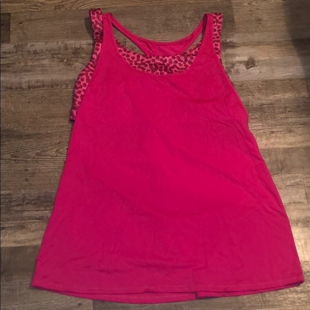 Lululemon Pink Tank with Bra
